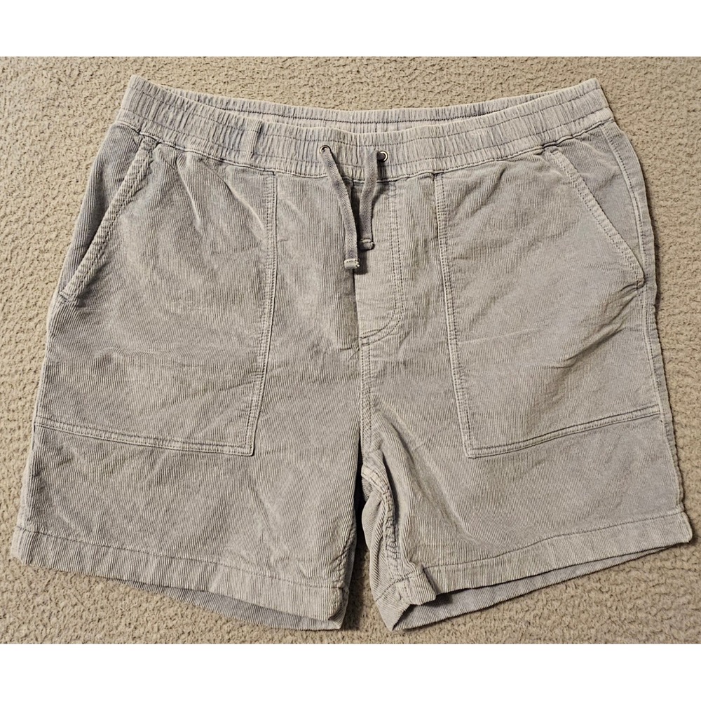 Faherty Brand Mens Corduroy Shorts Drawstring Utility Cotton MBS2500-LFT Size L